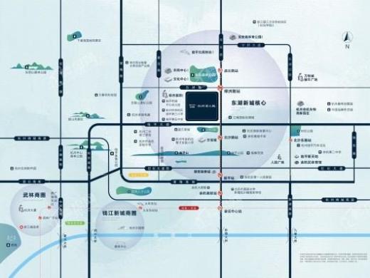 曲江新鸥鹏杭州第三城交通图