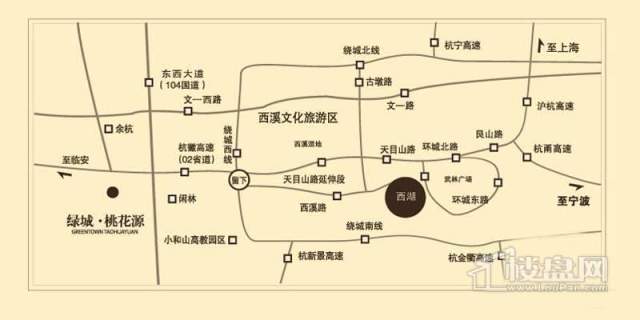 绿城·桃花源交通图