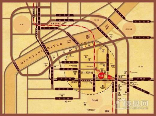 中天·官河锦庭交通图